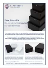 Easy assembly electronics enclosure leaflet